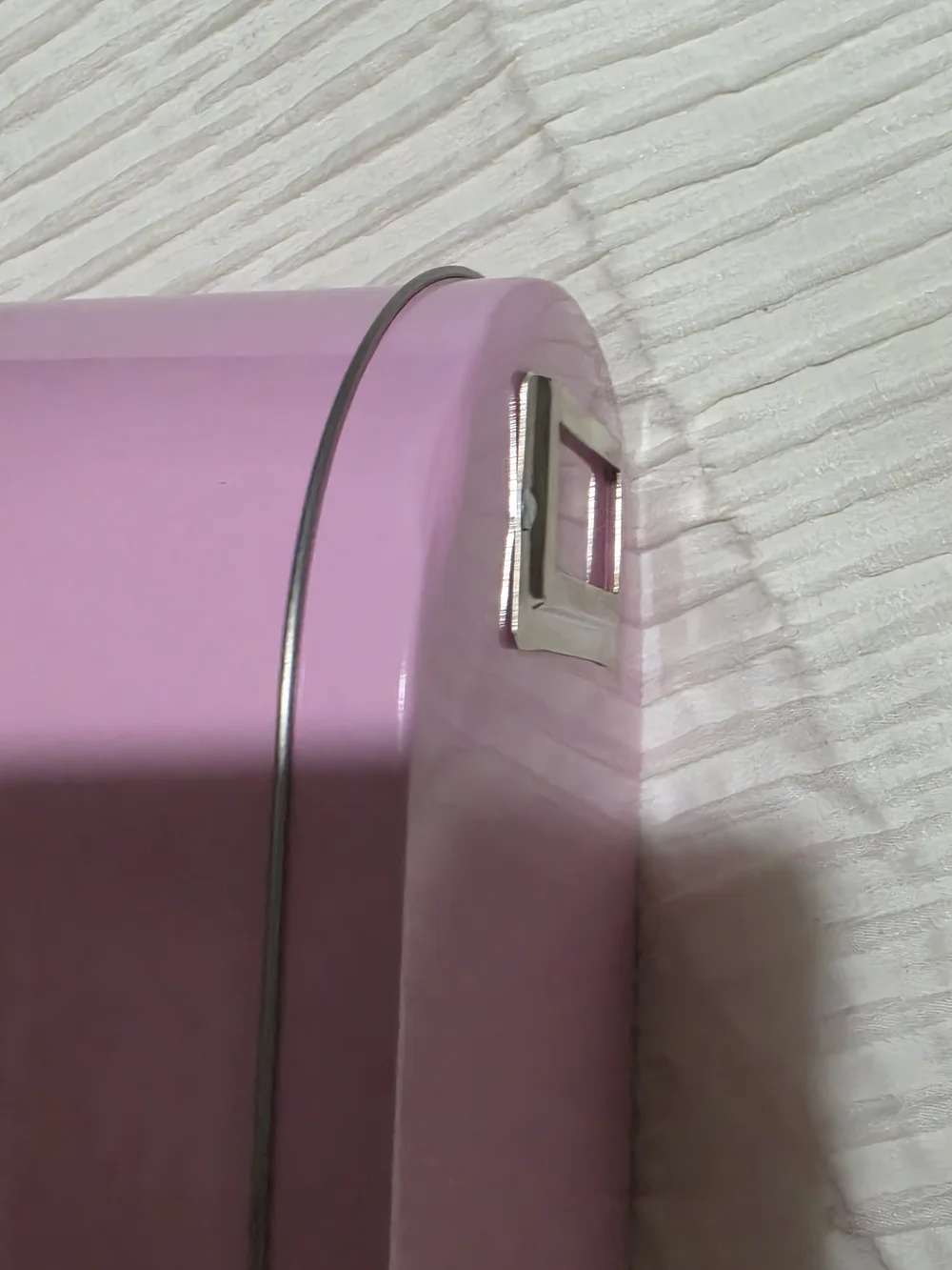 Pink Metal Mailbox with Red Flag